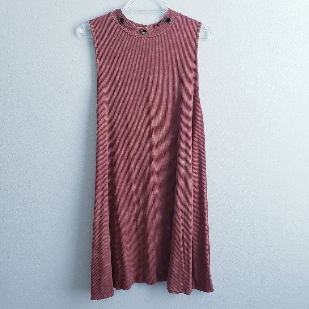Vintage Havana Ribbed Sleeveless Mini Dress